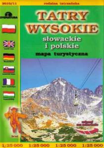 Tatry Wysokie Sowackie i polskie. Mapa turystyczna - 2857763445