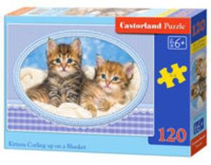 Puzzle Kittens Curling up on a Blanket 120 - 2857766694