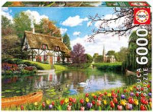 Puzzle Wiosna w domku nad jeziorem 6000 - 2857770550