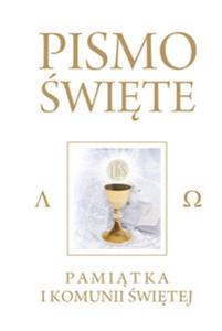 Pismo wite Starego i Nowego Testamentu Kremowe Pamitka I Komunia witej - 2857773020