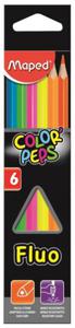 Kredki Colorpeps fluo trjktne fluo 6 sztuk - 2857773518