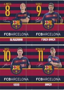 Zeszyt A5 w trzy linie 16 kartek FC Barcelona 20 sztuk mix - 2857775316