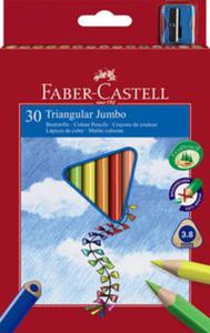 Kredki Faber-Castell Jumbo trjktne 30 kolorw + temperwka - 2857777793