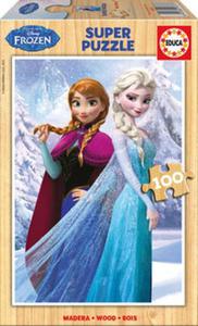 Kraina lodu FROZEN drewniane puzzle dla dzieci 100 elementw - 2857783185