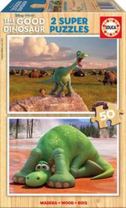 Drewniane puzzle Dobry dinozaur 2 x 50 elementw - 2857783199