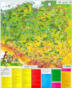 Mapa Polska w obrazkach dla dzieci 1:750 000