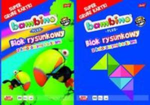 Blok rysunkowy A4 Bambino z kolorowymi kartkami 16 kartek 10 sztuk mix - 2857785264