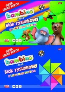 Blok rysunkowy A3 Bambino z kolorowymi kartkami 16 kartek 10 sztuk mix - 2857785265