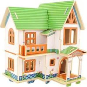 Drewniany dom 3D European House 33 elementy - 2857785556