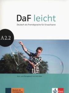 DaF leicht A2.2. Kurs- und bungsbuch + DVD - 2857788345