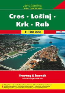 Cres, Losinj, Krk, Rab. Mapa Freytag & Berndt / 1:100 000 - 2857788743