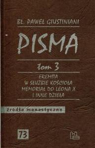 Pisma Tom 3 Eremia w subie Kocioa Memoria do Leona X i inne dziea - 2857789043