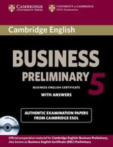 Cambridge English Business 5 Preliminary Self-study Pack Student's Book with Answers and Audio CD - 2857791777