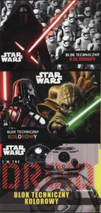 Blok techniczny A4 Star Wars z kolorowymi kartkami 10 kartek 10 sztuk mix - 2857792113