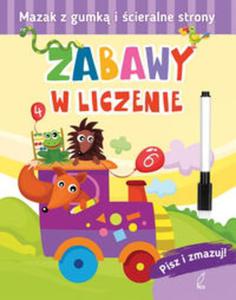 Zabawy w liczenie. Pisz i zmazuj, mazak z gumk - 2857792159