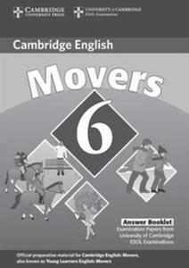 Cambridge Young Learners English Tests 6 Movers Answer Booklet - 2857792256