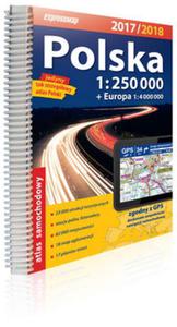 Polska atlas samochodowy 1:250 000 2017/2018 - 2857796929