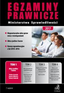 Egzaminy Prawnicze Ministerstwa Sprawiedliwoci 2017 Tom 1 Akta cywilne i karne - 2857799324