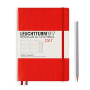 Kalendarz tygodniowy 2017 Medium czerwony Leuchtturm1917 - 2857800559