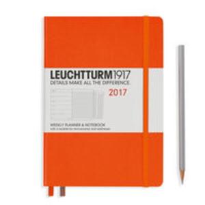 Kalendarz tygodniowy z notatnikiem 2017 Medium pomaraczowy Leuchtturm1917 - 2857800755