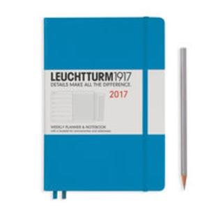 Kalendarz tygodniowy z notatnikiem 2017 Medium lazurowy Leuchtturm1917 - 2857800758