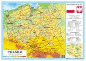 Podkadka na biurko Polska mapa fizyczna - 2857806842