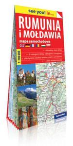Rumunia i Modawia see! you in papierowa mapa samochodowa