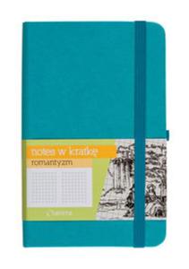 Notes A6 kieszonkowy z gumk Romantyzm kratka turkusowy - 2857808842