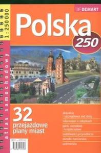 Polska 1:250 000 32 przejazdowe plany miast Atlas samochodowy