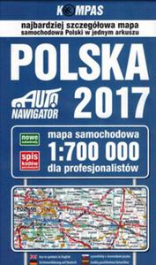 Mapa samochodowa. Polska 2017 dla profesjonalistw 1:700 000 - 2857809455