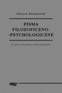 Pisma filozoficzno psychologiczne Klasycy polskiej nowoczesnoci - 2857809901