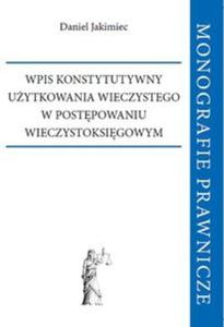 Wpis konstytutywny uytkowania wieczystego w postpowaniu wieczystoksigowym