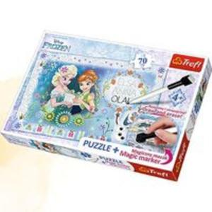 Puzzle Plus 70 + Magiczny mazak Kraina Lodu Urodziny Anny - 2857813782