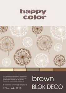 Blok Deco Brown A4, 5 kolorw tonacja brzowa 5 sztuk - 2857814681