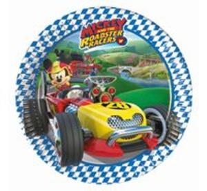 Talerzyki papierowe "Mickey Roadster Racers" 20 cm, 8 sztuk - 2857816650