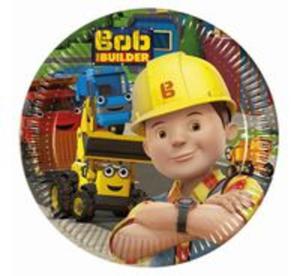 Talerzyki papierowe Bob The Builder 20 cm 8 sztuk - 2857816670