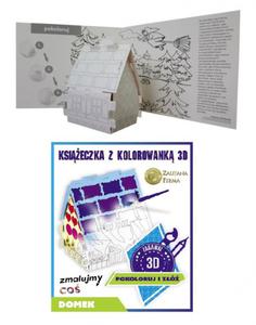 Ksieczka z kolorowank 3D, Domek - 2857816826