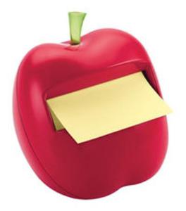 Podajnik do bloczków samoprzylepnych jabko POST-IT? (APL-330)czerwony + bloczek