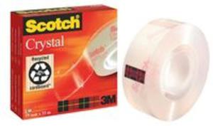 Tama biurowa SCOTCH Crystal Clear (600), transparentna, 19mm, 33m, w pudeku - 2857818428