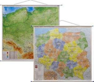 Polska mapa cienna dwustronna fizyczno-administracyjna 1:500 000 - 2857820211