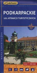 Podkarpackie 101 atrakcji turystycznych Mapa turystyczna 1:200 000