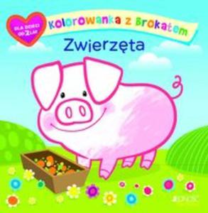 Kolorowanka z brokatem Zwierzta - 2857826097