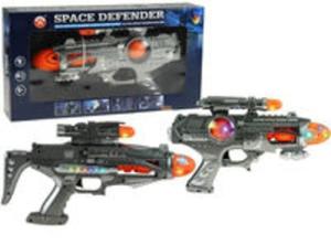 Pistolet SPACE DEFENDER wiato dwik 2 modele - 2857827402