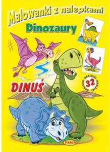 Malowanki z nalepkami Dinozaury Dinu