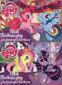 Blok techniczny A4 My Little Pony z kolorowymi kartkami 10 kartek 10 sztuk mix - 2857828248