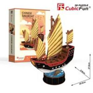 Puzzle 3D aglowiec Chinese Sailboat 62 elementy - 2857835309