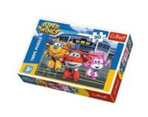 Puzzle Super Wings Przyjaciele przed hangarem 30 - 2857837061