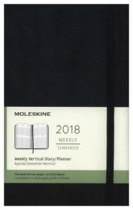 Kalendarz 2018 tygodniowy wertykalny Moleskine 12M L czarny - 2857839630