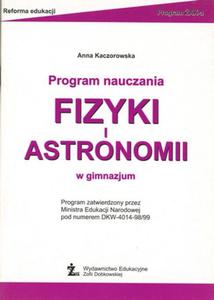 Program nauczania Fizyki i astronomii w gimnazjum. - 2825647491
