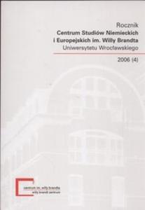 Rocznik Centrum Studiw Niemieckich i Europejskich im. Willy Brandta Uniwersytetu Wrocawskiego - 2825674882